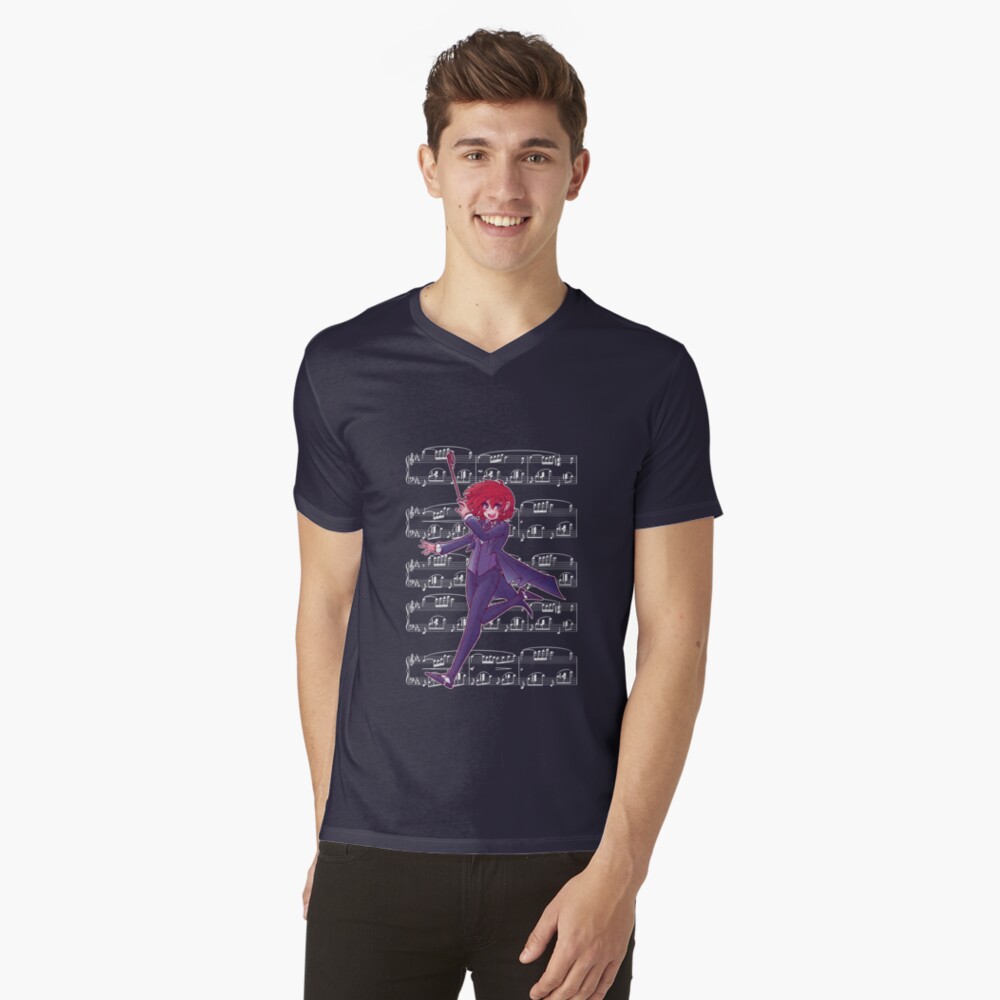 Vista previa del artículo con la obra «Camiseta de cuello en V», diseñado y vendido por DaPandaBanda.