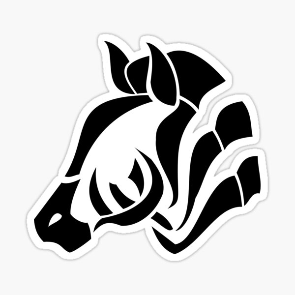 Beautiful graphical zebra illustration Sticker