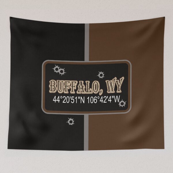 Item preview, Buffalo Wyoming GPS Coordinates Shoot Out designed and sold by NoBonesLife.
