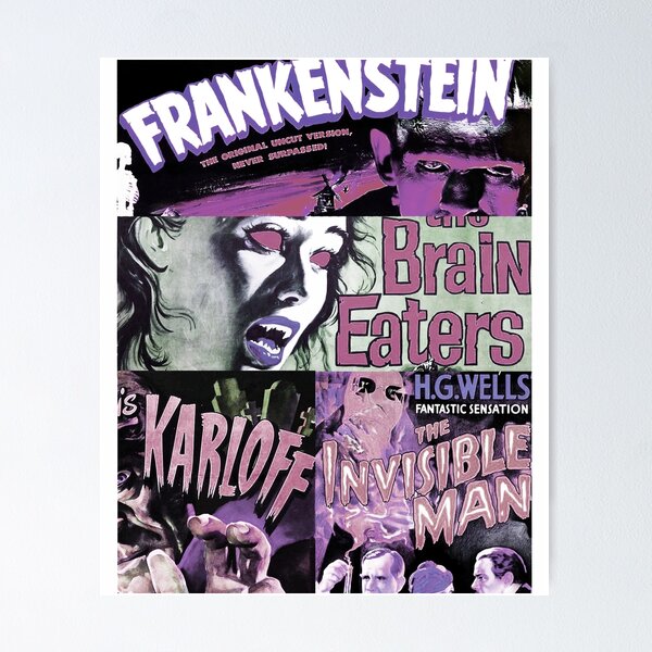 BRAIN EATERS, Original Vintage Horror Movie Poster - Original Vintage Movie  Posters