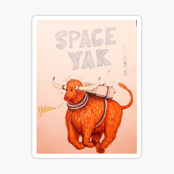 Space Yak Sticker