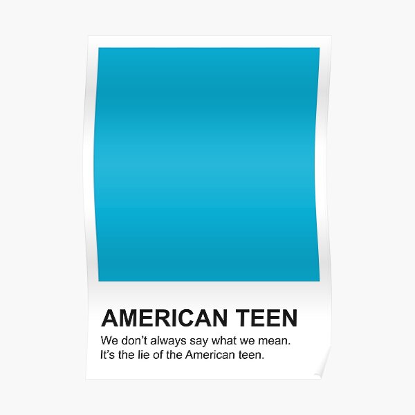 American Teen Pantone Poster