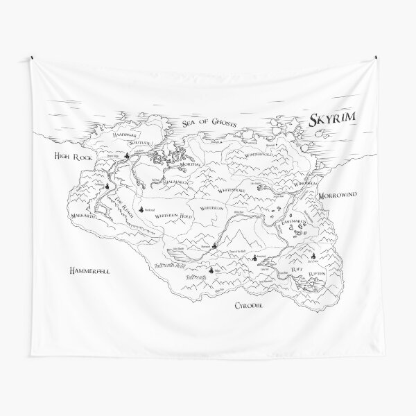 Skyrim Tapestries Redbubble - blood pentagram roblox in 2019 fantasy map dungeon maps