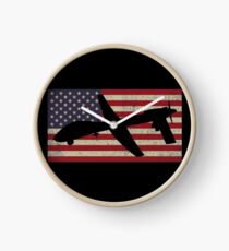 MQ-1C grau Eagle Combat UAV Drohne USA Flagge patriotische Flaggen Geschenk Uhr