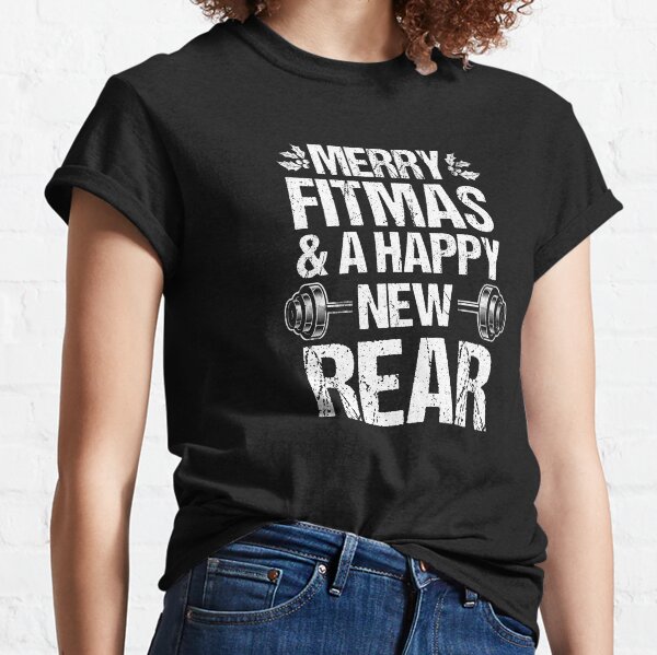 Merry Fitmas Xmas Christmas New Rear Fitness Holiday Gift Classic T-Shirt