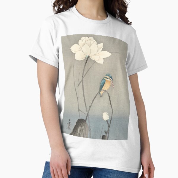 Aperçu de l'œuvre Martin-pêcheur à la fleur de lotus, Ohara Koson créée et vendue par Vintage Wall Art.