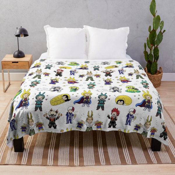 Onesie For All! BNHA Doodle Throw Blanket