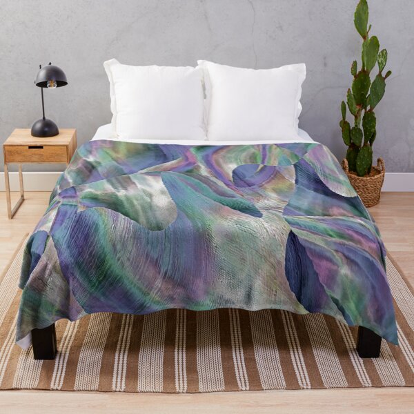 Item preview, Purple Teal White Ripple Sections designed and sold by Ruth Palmer.