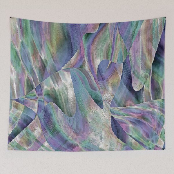 Item preview, Purple Teal White Ripple Sections designed and sold by Ruth Palmer.