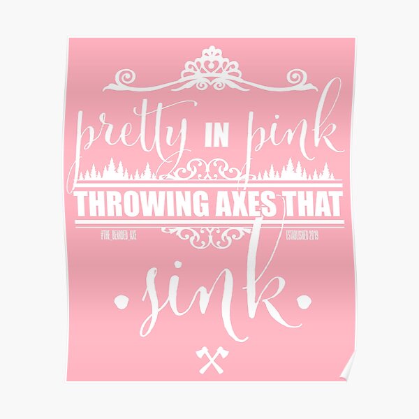 Axe Girl Posters Redbubble - pink axe roblox