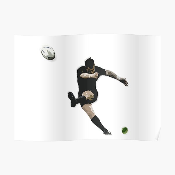 Illustration de coup de pied de but de rugby Poster