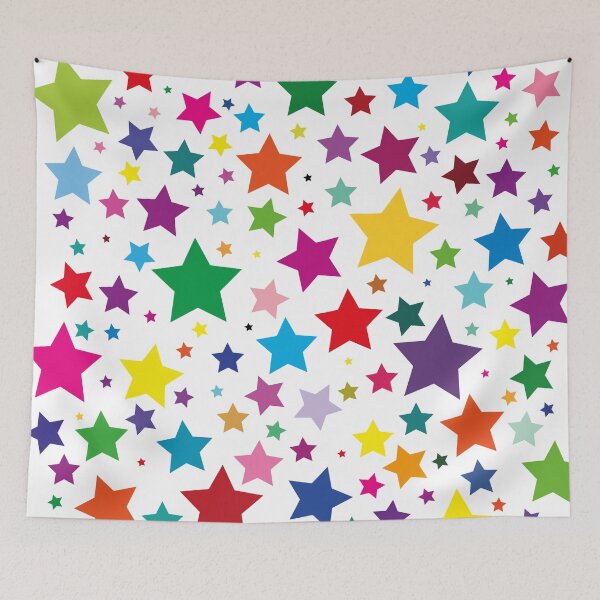 Item preview, Multi-coloured stars designed and sold by size3art.