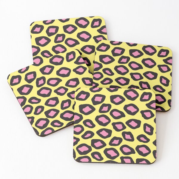 Item preview, 80s Cheetah Print in Neon Pink / Yellow designed and sold by Pink Pineapple Works.