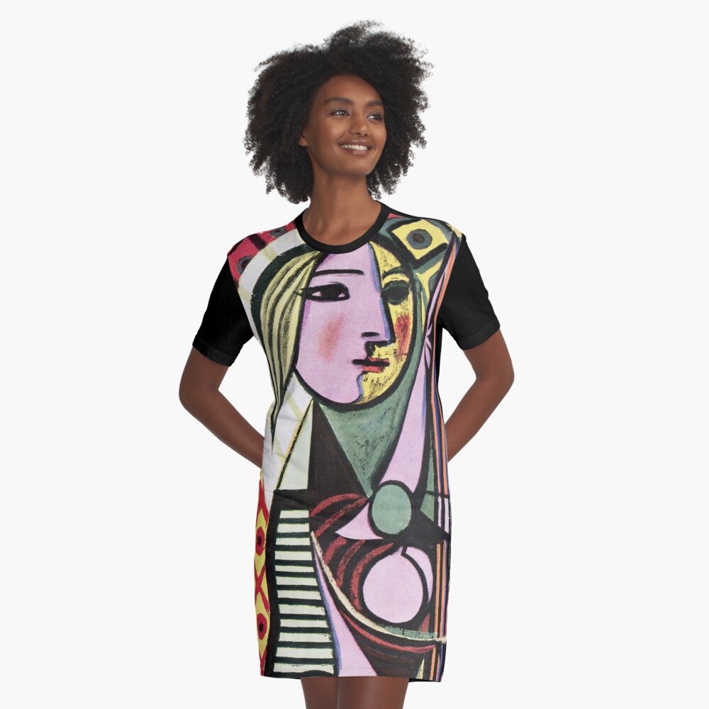 Pablo Picasso Girl before a Mirror 1932 Artwork Reproduction, Tshirts, Prints, Poster, Bags, Men, Women, Kids Graphic T-Shirt Dress