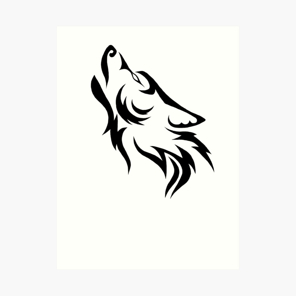One Line Wolf Temporary Tattoo set of 2 - Etsy Norway