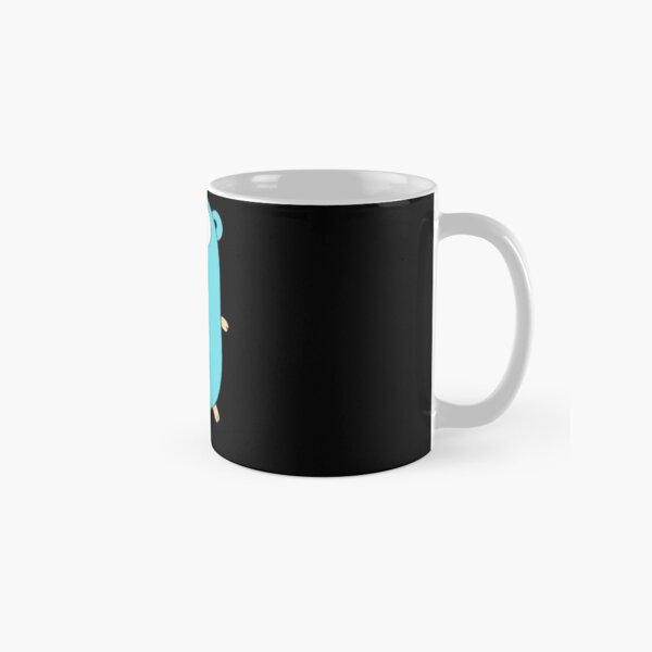 The Go Gopher: Official Golang Logo (Black) Classic Mug