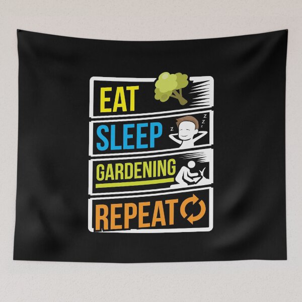 Aperçu de l'œuvre Garden Gardener Gardening Eat Sleep Gardening créée et vendue par haselshirt.