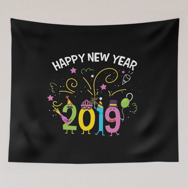 Item preview, 2019 Happy New Year Fun Fireworks New Year's Eve Gift designed and sold by haselshirt.