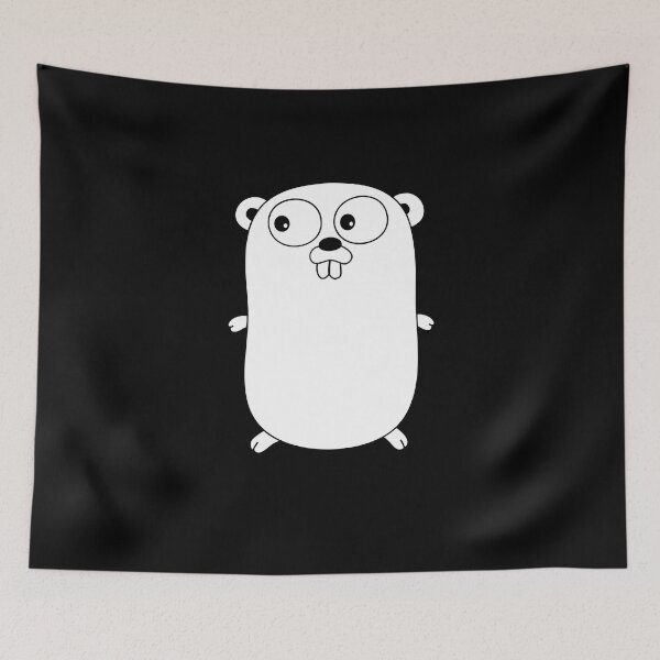 Item preview, The Go Gopher: Minimalistic Golang Logo: White designed and sold by hellkni9ht.