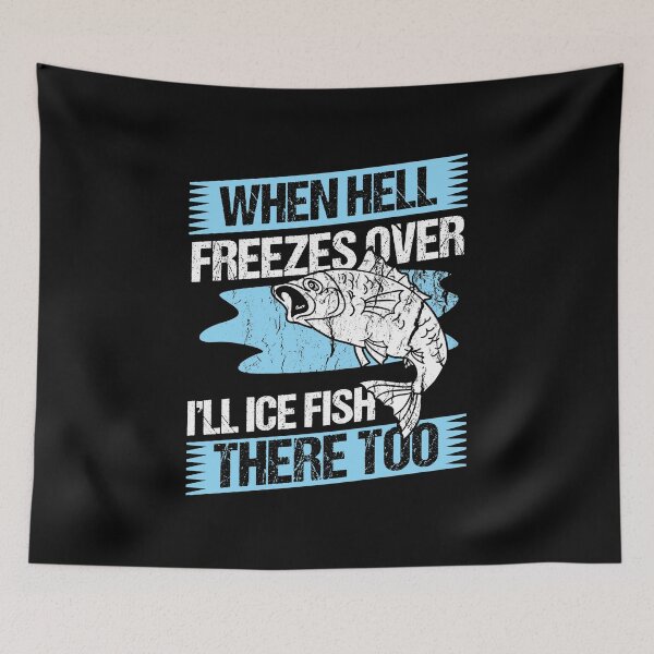 Item preview, Ice Fishing Winter Hell Ice Anglers Holiday Gift designed and sold by haselshirt.