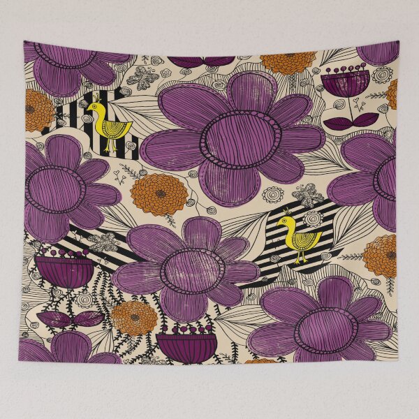 Item preview, Whimsical Floral Folk Art Pattern designed and sold by Grimdol Fair.