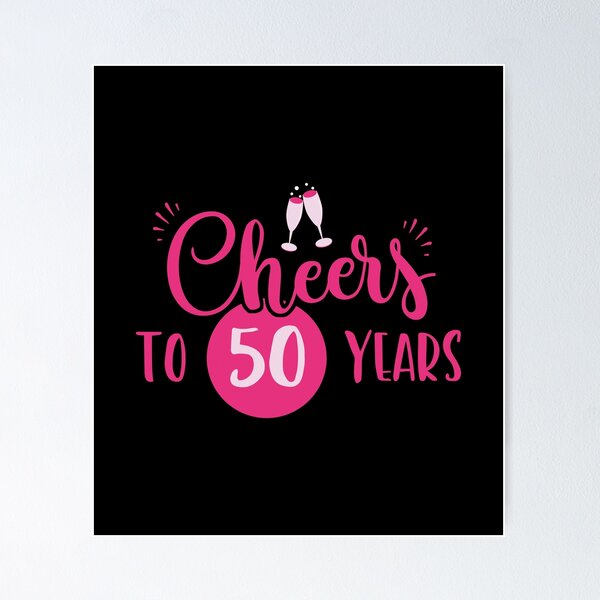 Item preview, 50th Birthday Cheers Chic Pink Gift Idea designed and sold by haselshirt.