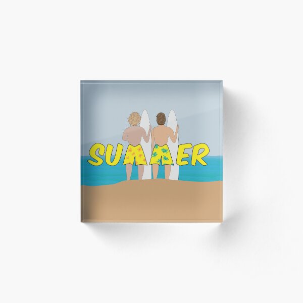 Summer Surfers Acrylic Block