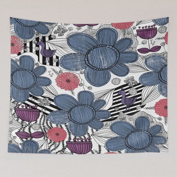 Item preview, Whimsical Folk Art Pattern  designed and sold by Grimdol Fair.
