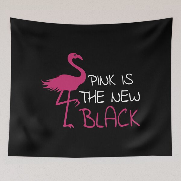 Item preview, Flamingo Shirt Pink Is The New Black Funny Gift Tee designed and sold by haselshirt.