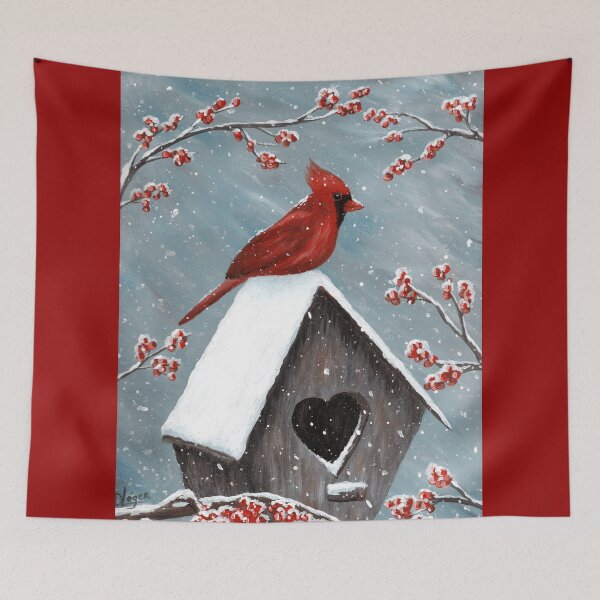 Item preview, Northern Cardinal Bird Painting designed and sold by ironydesigns.