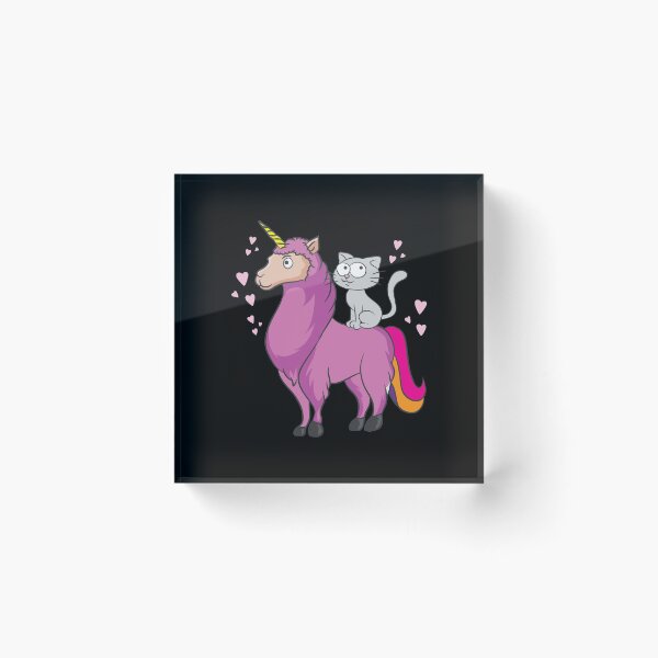 Item preview, Llama Lover Cat Riding Pink Llamacorn Birthday Gift Idea designed and sold by haselshirt.