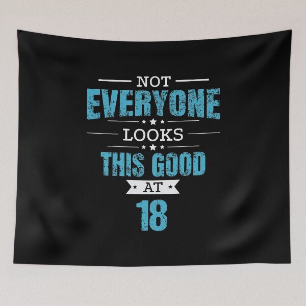 Item preview, 18th Birthday Gift Retro Eighteen 18 Years Looks This Good Blue designed and sold by haselshirt.