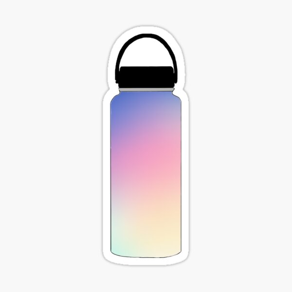 Pastel Ombre Sticker Water Bottle