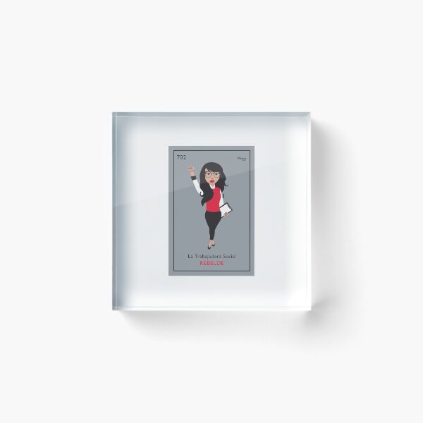 Item preview, La Trabajadora Social Rebelde Black Hair designed and sold by Viridiana Osio.