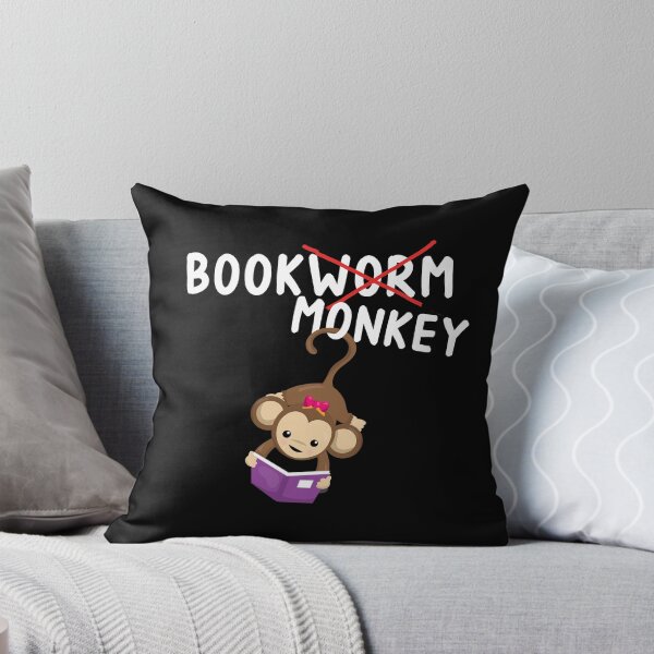 Item preview, xCute Monkey Reading Books Bookworm Designs designed and sold by SpiritWestDesig.