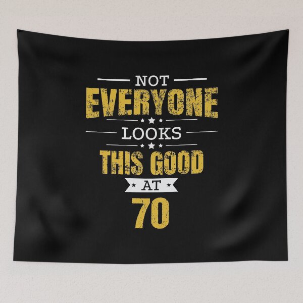 Item preview, 70th Birthday Gift Retro Seventy 70 Years Looks This Good Yellow designed and sold by haselshirt.