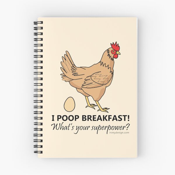 Item preview, Chicken Poops Breakfast Funny Design designed and sold by ironydesigns.
