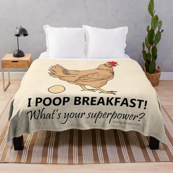 Item preview, Chicken Poops Breakfast Funny Design designed and sold by ironydesigns.