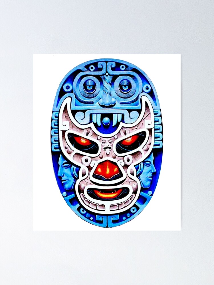 Feel Ink Mexican Lucha Libre Wrestling Demon Blue Demonio Azul Mexicano Poster By Feel Ink Redbubble