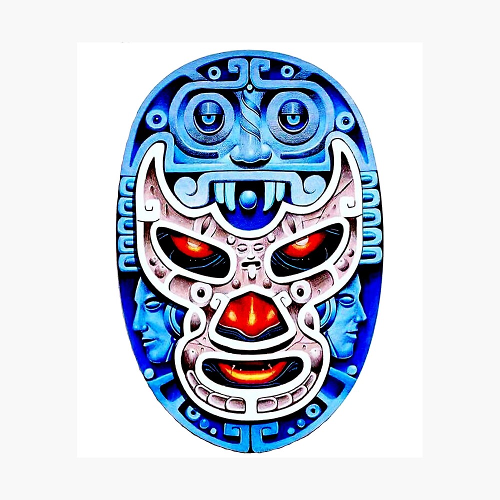 Feel Ink Mexican Lucha Libre Wrestling Demon Blue Demonio Azul Mexicano Poster By Feel Ink Redbubble