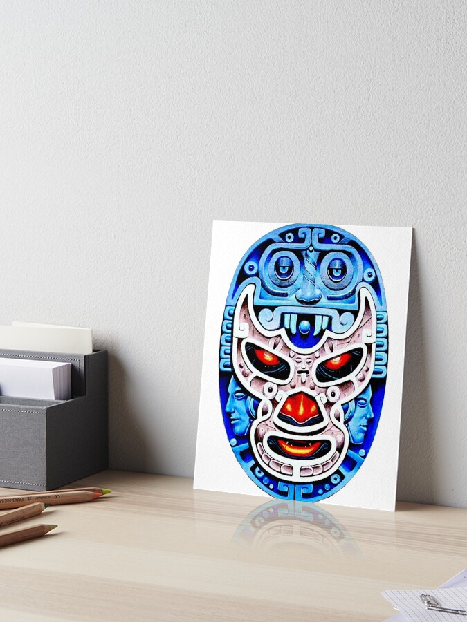 Feel Ink Mexican Lucha Libre Wrestling Demon Blue Demonio Azul Mexicano Art Board Print By Feel Ink Redbubble