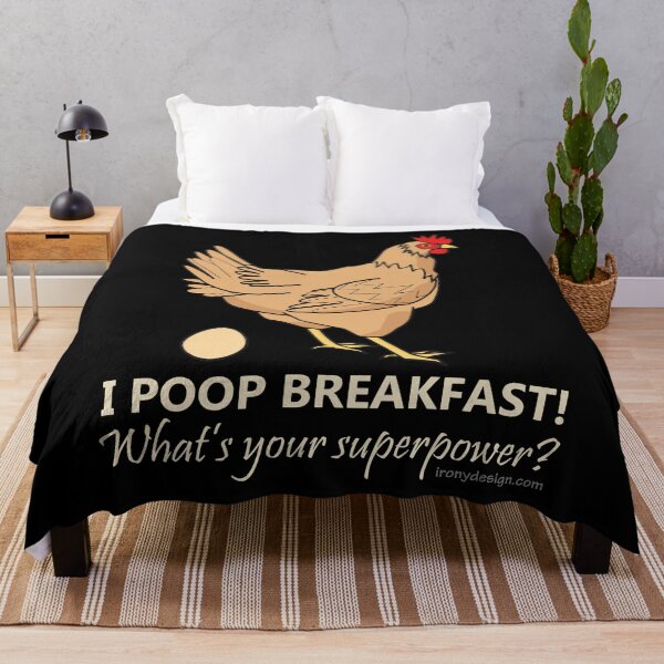 Item preview, Chicken Poops Breakfast Funny Graphic designed and sold by ironydesigns.