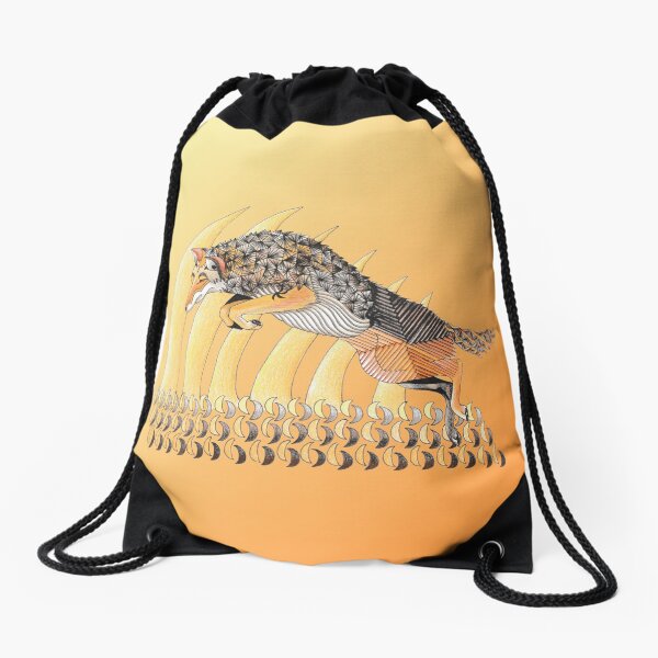 Coyote Totem Drawstring Bag