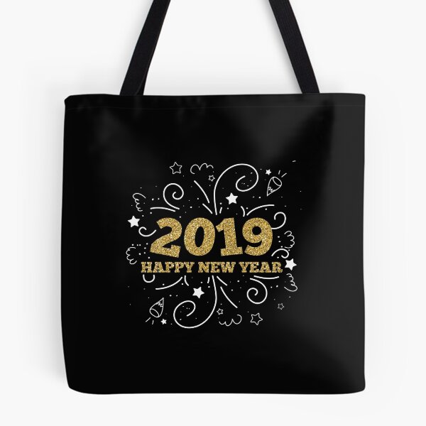 Item preview, Happy New Year 2019 Fireworks Glitter New Year's Eve Gift designed and sold by haselshirt.