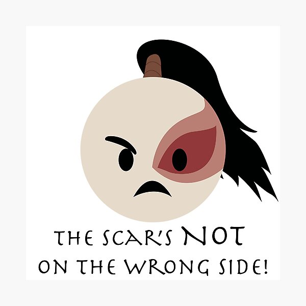 Item preview, Angry Zuko emoji 1 "¡La cicatriz NO está en el lado equivocado!" designed and sold by PrinceTumi.