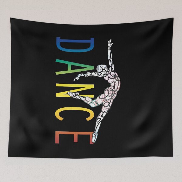 Item preview, Dance Color Text Font with Stencil Jumping Dancer  designed and sold by danceink.