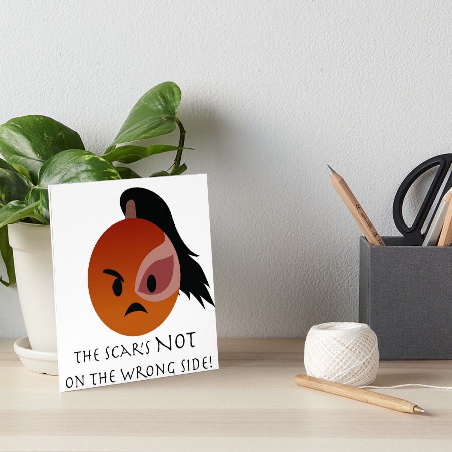 "Angry Zuko emoji 2 "The scar's NOT on the wrong side!"" Art Board