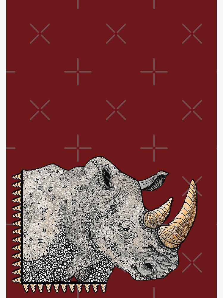 Artwork view, Rhino Totem designed and sold by Free-Spirit-Meg