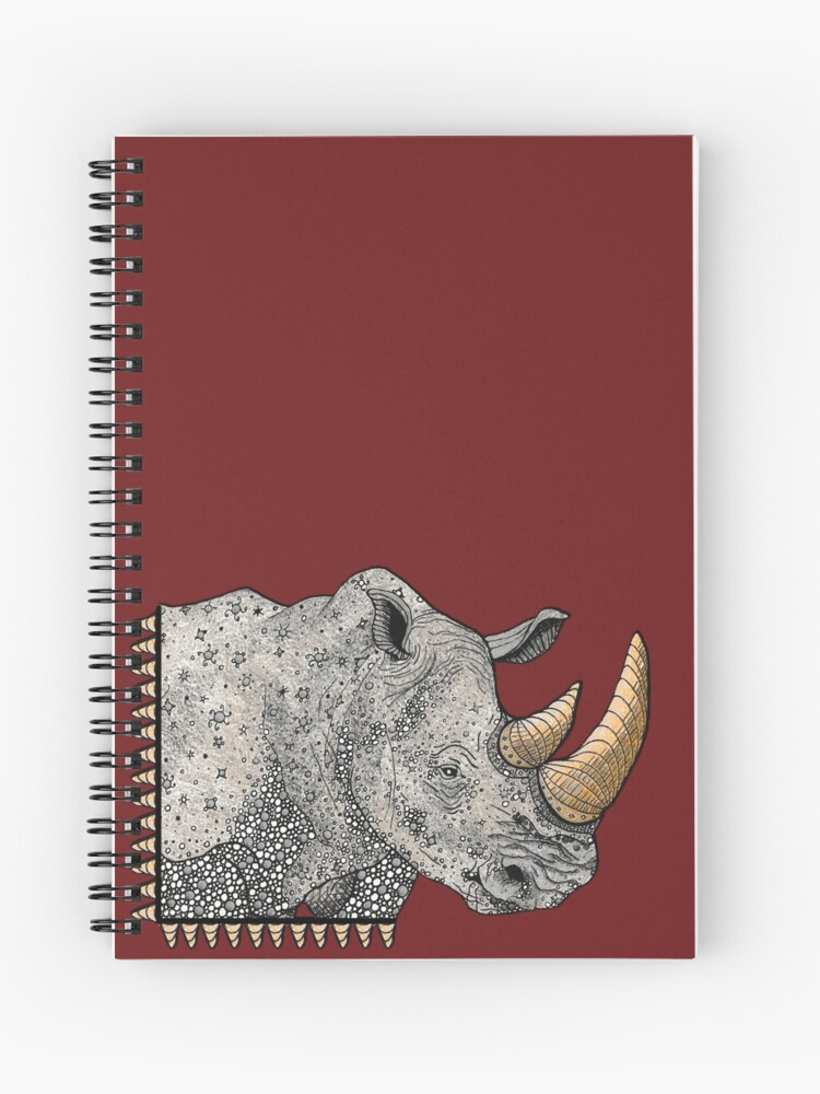 Spiral Notebook, Rhino Totem designed and sold by Free-Spirit-Meg