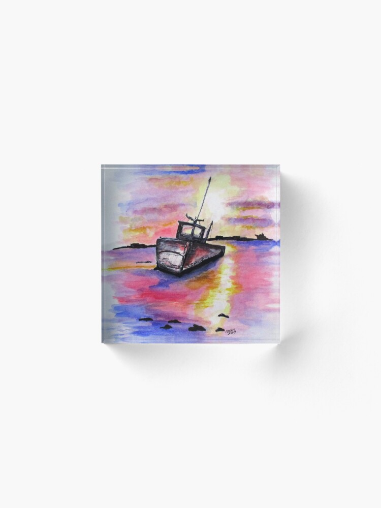 Alternate view of Sunset Rest Acrylic Block
